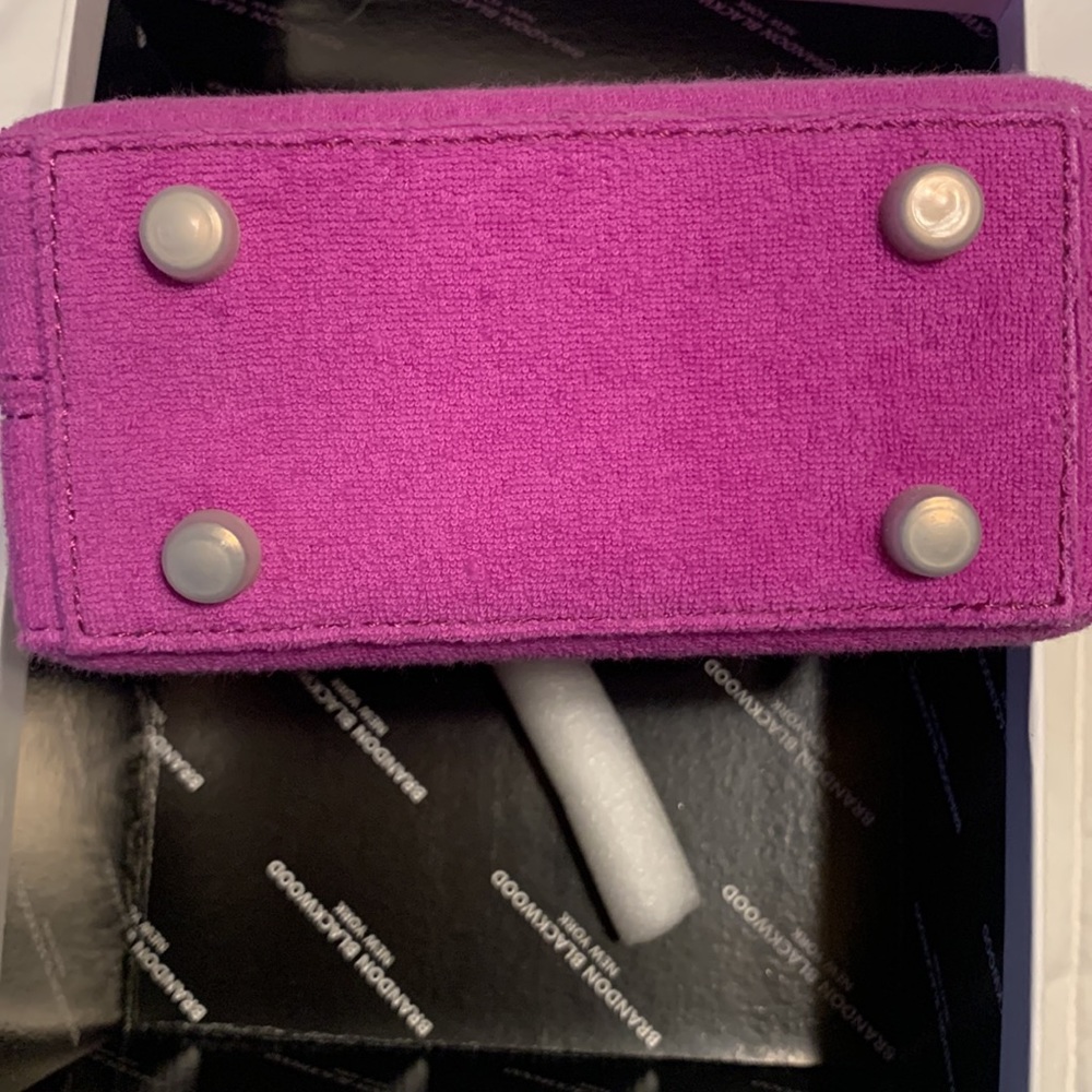 Brandon Blackwood Mini Kendrick Trunk Soft Purple Terrycloth Purse - Picture 4 of 6